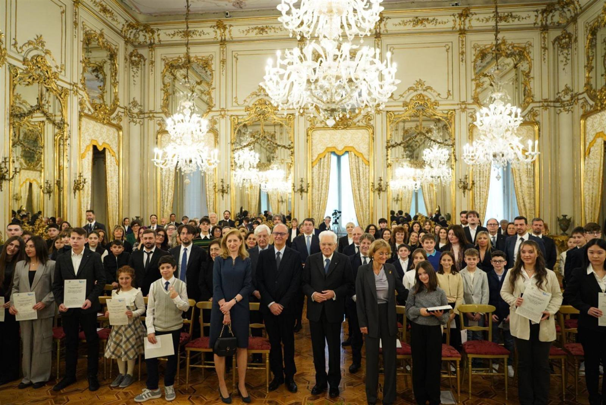 La premiazione al Quirinale dal Presidente Sergio Mattarella